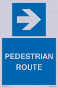 PEDESTRIAN ROUTE - right arrow